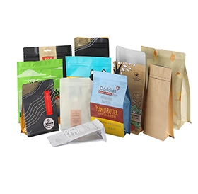 Custom coffee Bean bag pouch matte black bags for packaging plastic pouch paper bag