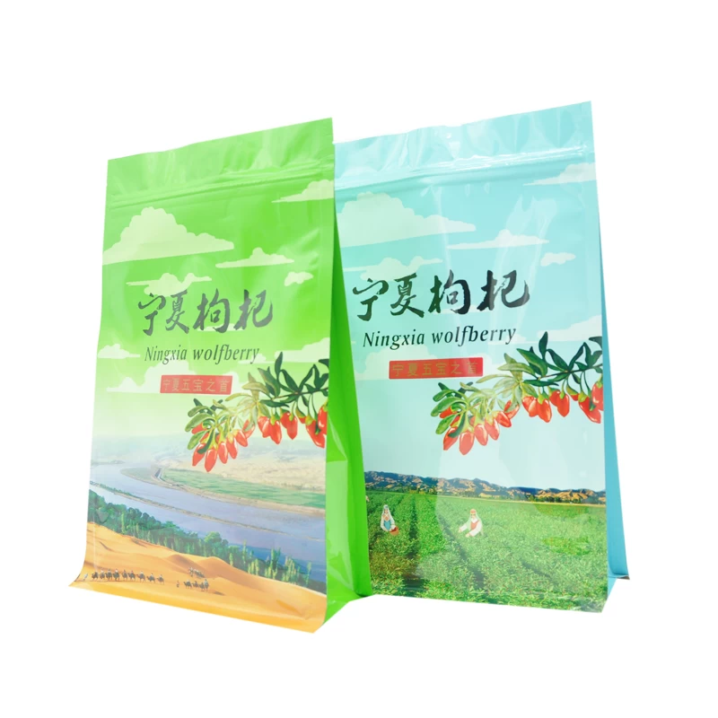 aluminum high barrier food packaging flat bottom bag for dry wolfberry