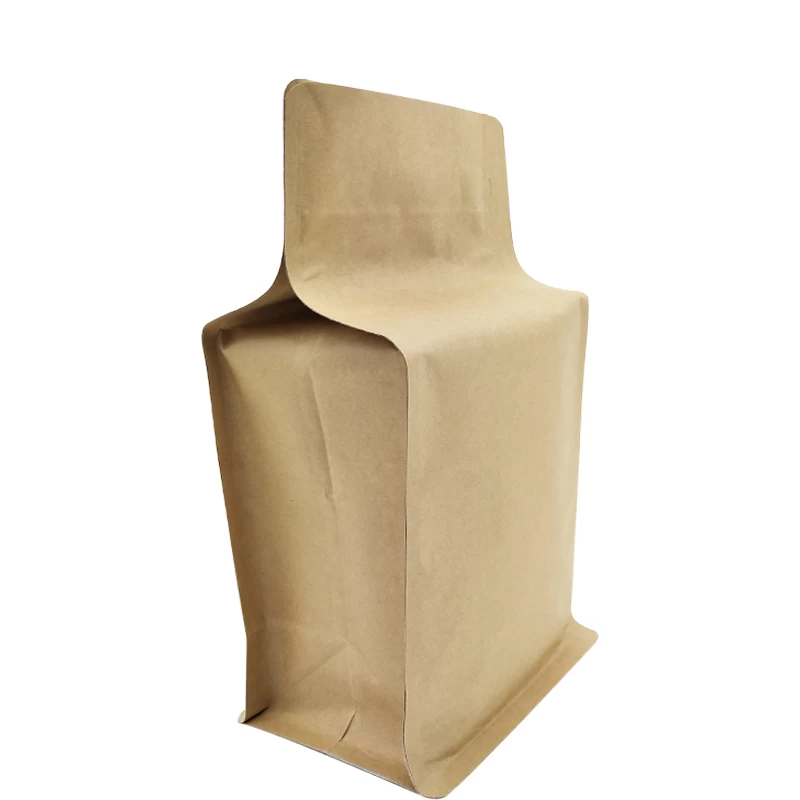 ขนาดที่กำหนดเอง Zip Lock Flat Bottom กาแฟบรรจุอาหารกระดาษคราฟท์ Doypack Bag พร้อม Valve