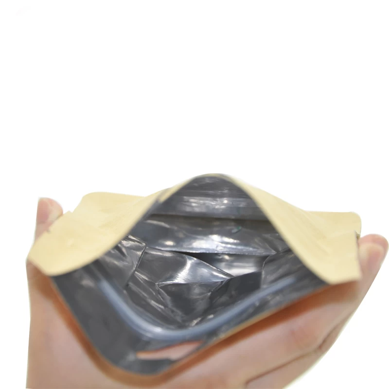 ขนาดที่กำหนดเอง Zip Lock Flat Bottom กาแฟบรรจุอาหารกระดาษคราฟท์ Doypack Bag พร้อม Valve