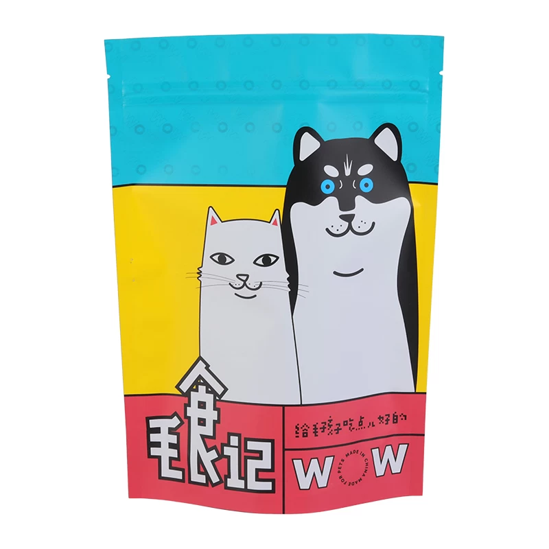 China Customized pet food packing mylar stand up zip lock foil packaging pouch manufacturer