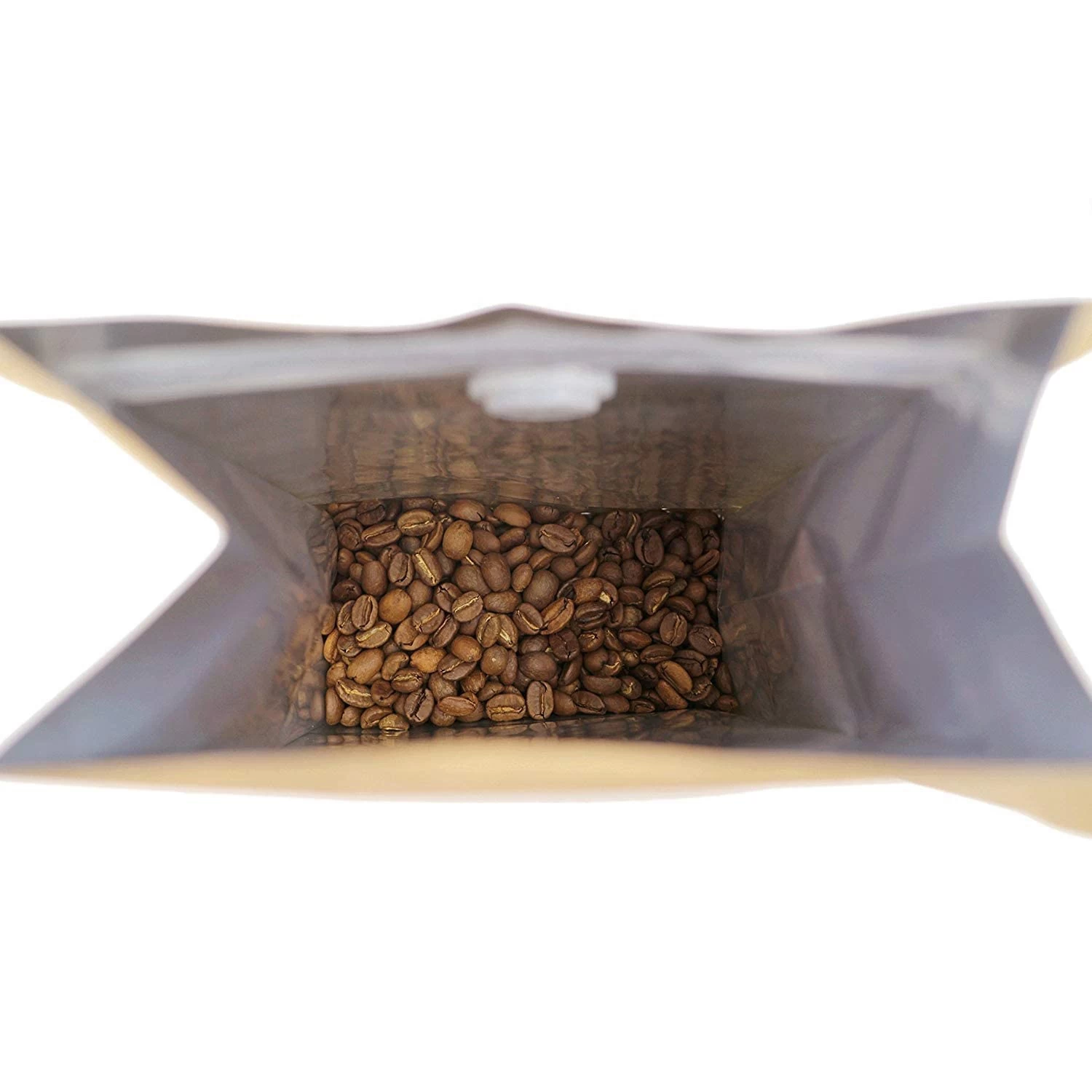 พิมพ์แบบกำหนดเอง กระดาษคราฟท์สีน้ำตาล ถุงกาแฟพร้อมวาล์ว