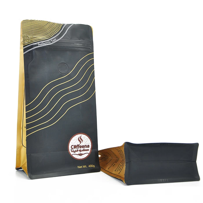 New design customizable coffee bag valve packaging plastic bag