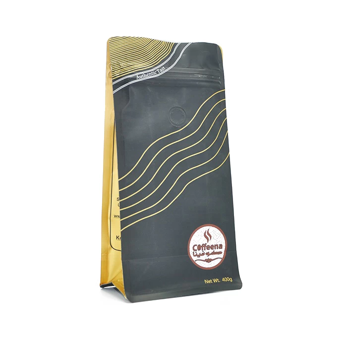 New design customizable coffee bag valve packaging plastic bag