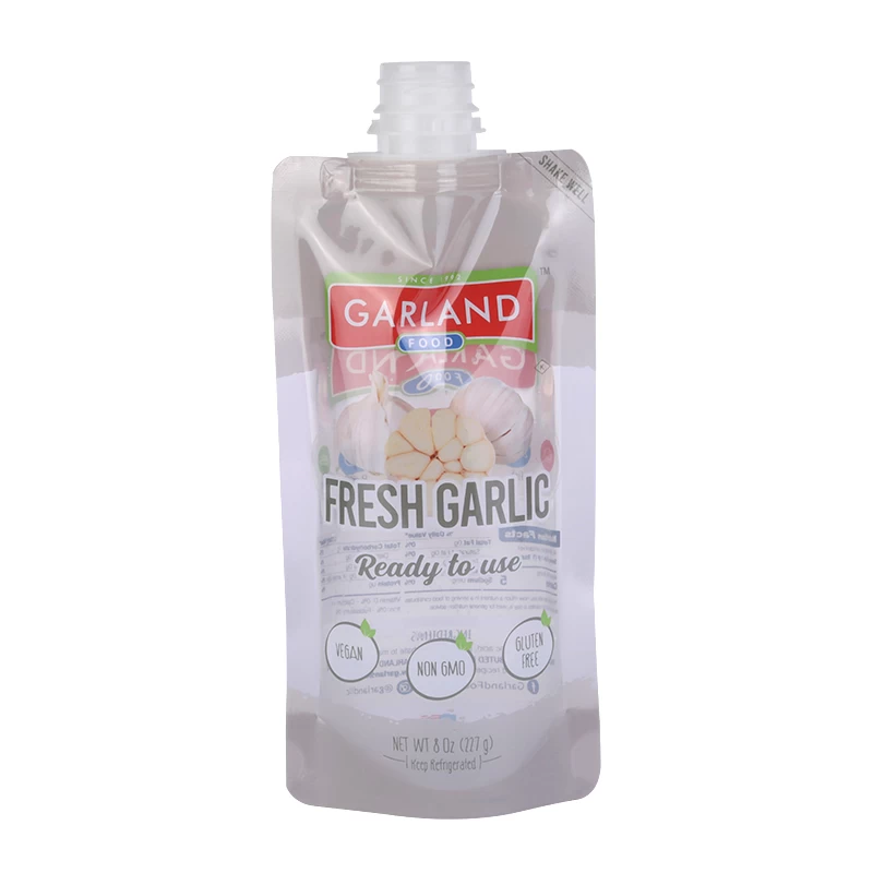 พิมพ์แบบกำหนดเอง Stand Up Spout Pouch Refill Pack Pouches พร้อมหน้าต่างใส / อลูมิเนียมฟอยล์