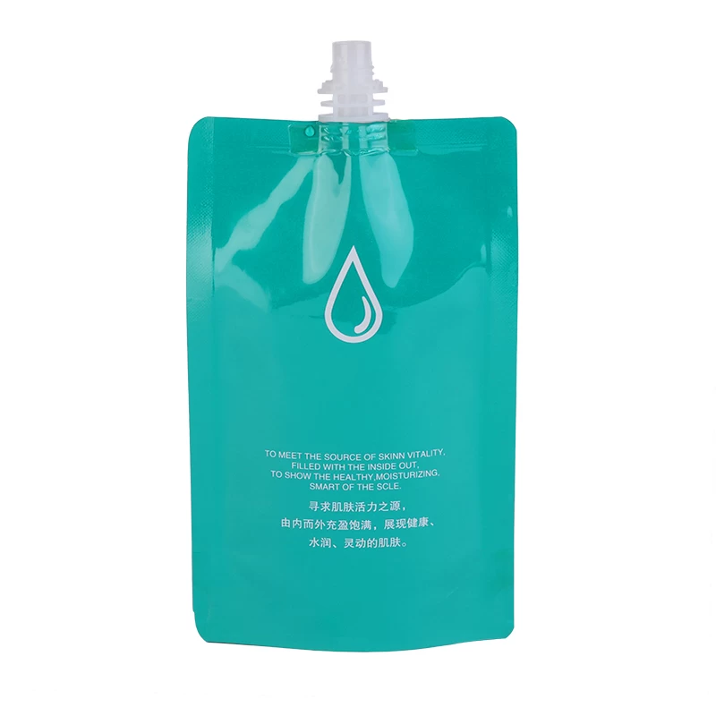 ถุงเติมเครื่องสำอางพิมพ์แบบกำหนดเอง Sanitizer สบู่ล้างมือ Liquid Spout Pouch