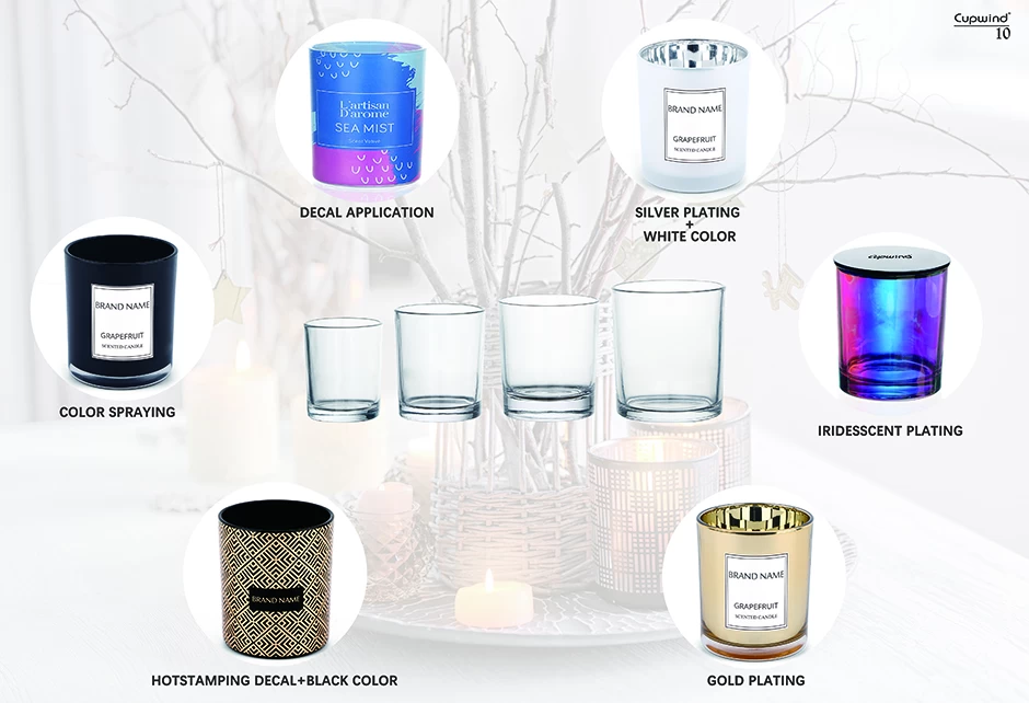 decorative glass candle hodlers