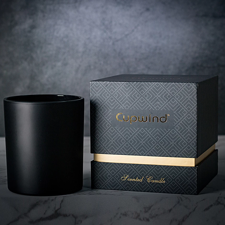 Matte Black Glass Candle Jar 11oz Wholesale