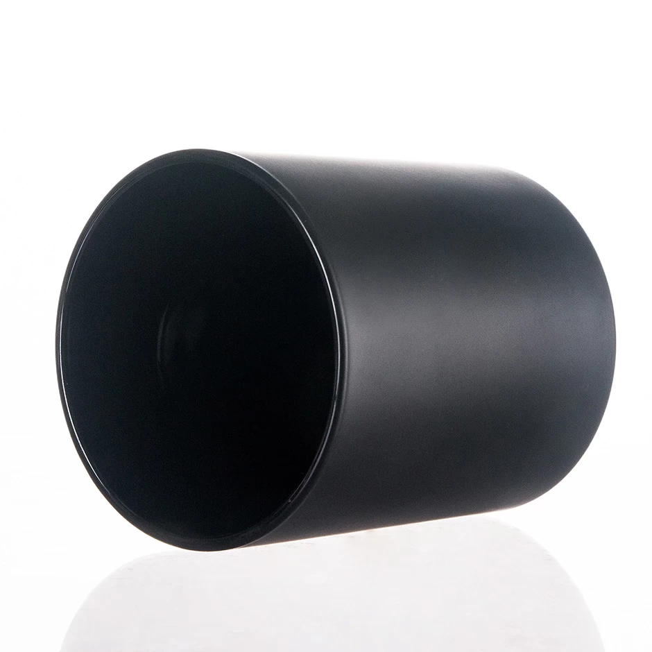 Matte Black Glass Candle Jar 11oz Wholesale