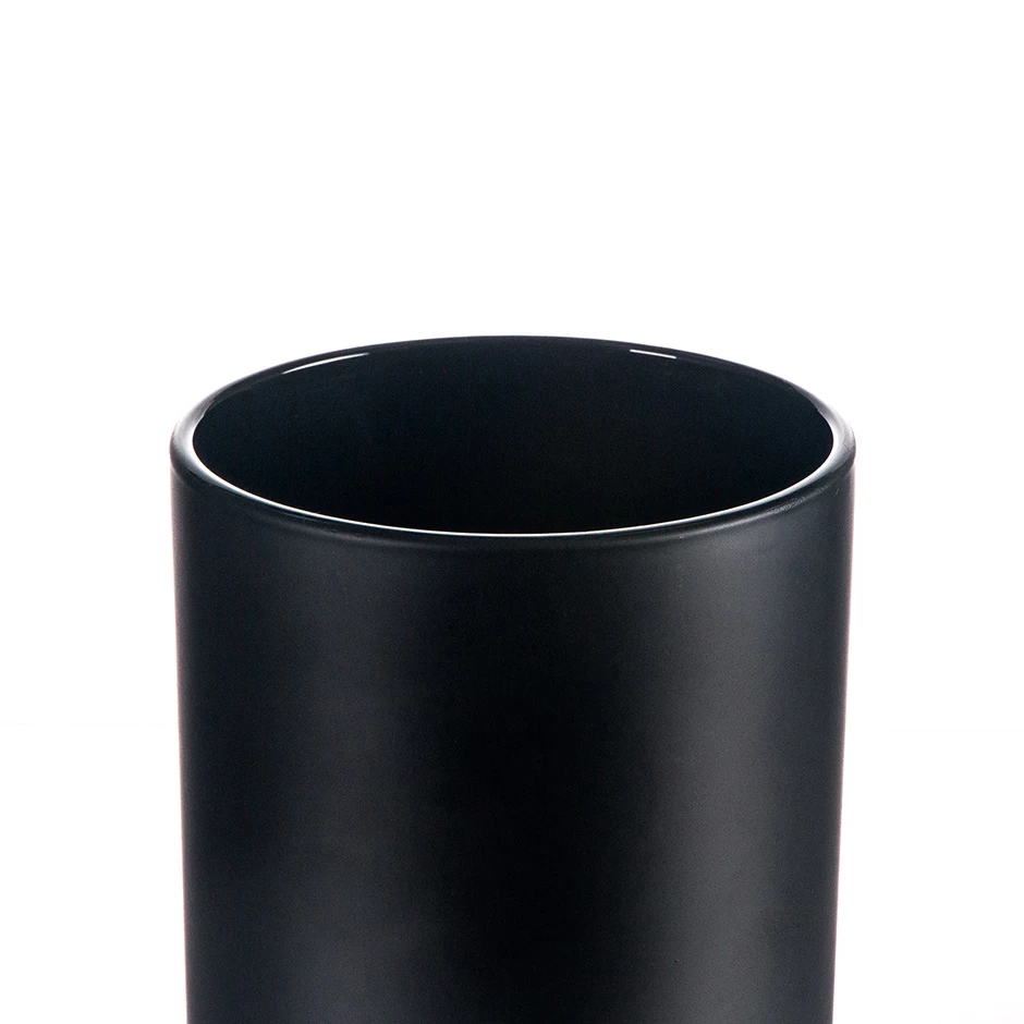 Matte Black Glass Candle Jar 11oz Wholesale
