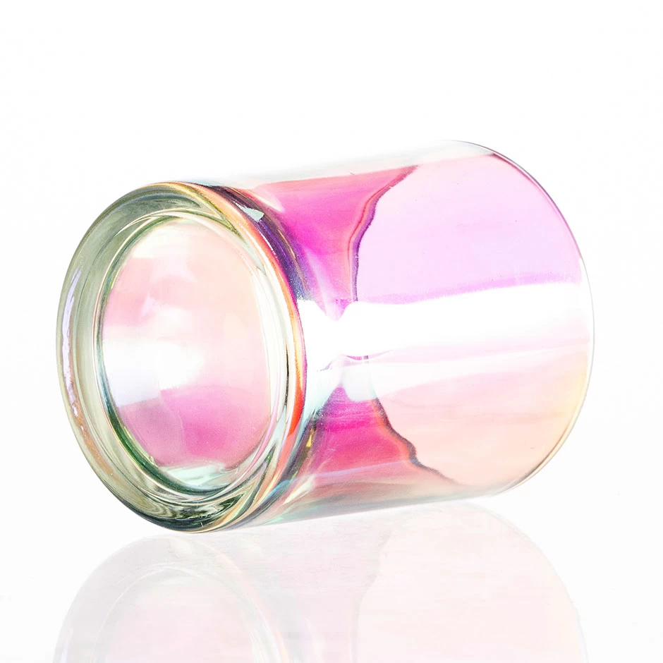 Colorful Pink Green Black White Glass Jars For Candle Making Exporter China