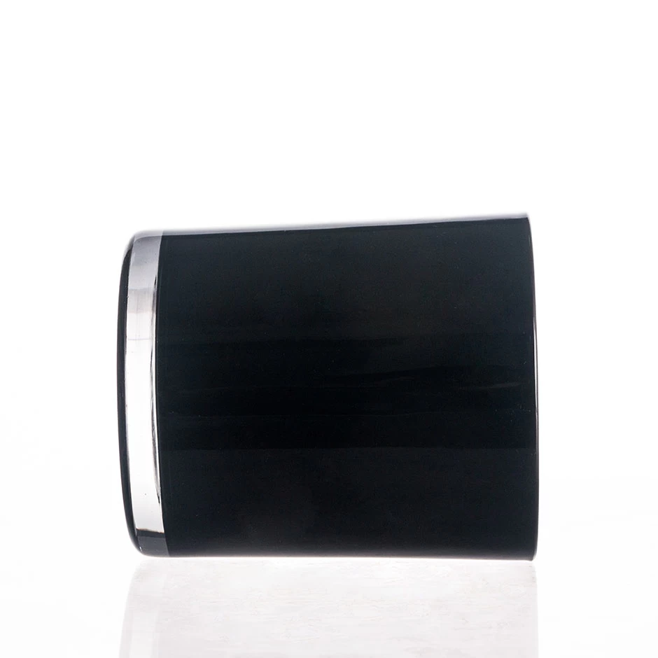Black Candle Holder Glass 11oz