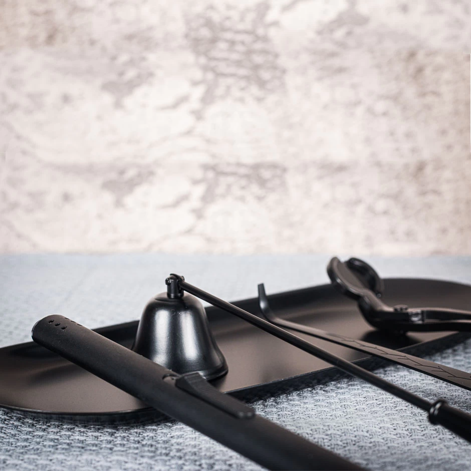 Ensemble d'accessoires pour bougies noires Wick Trimmer Factory