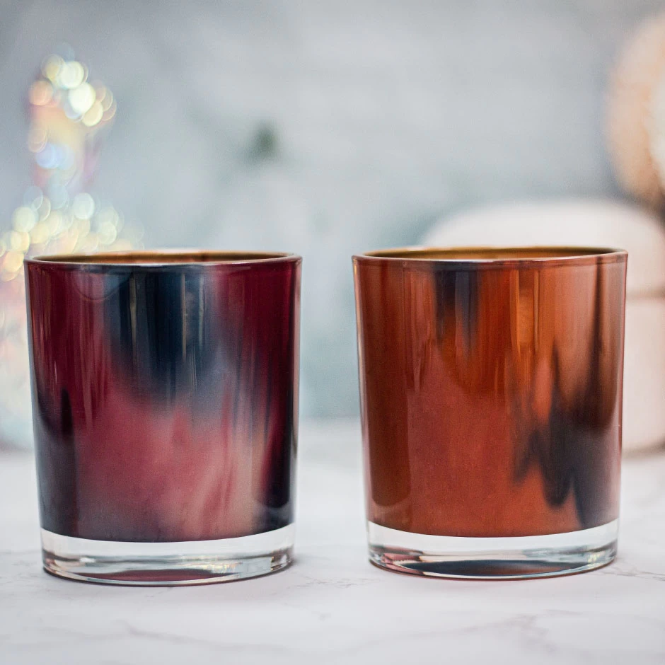 Fill 8oz Colored Glass Candle Containers