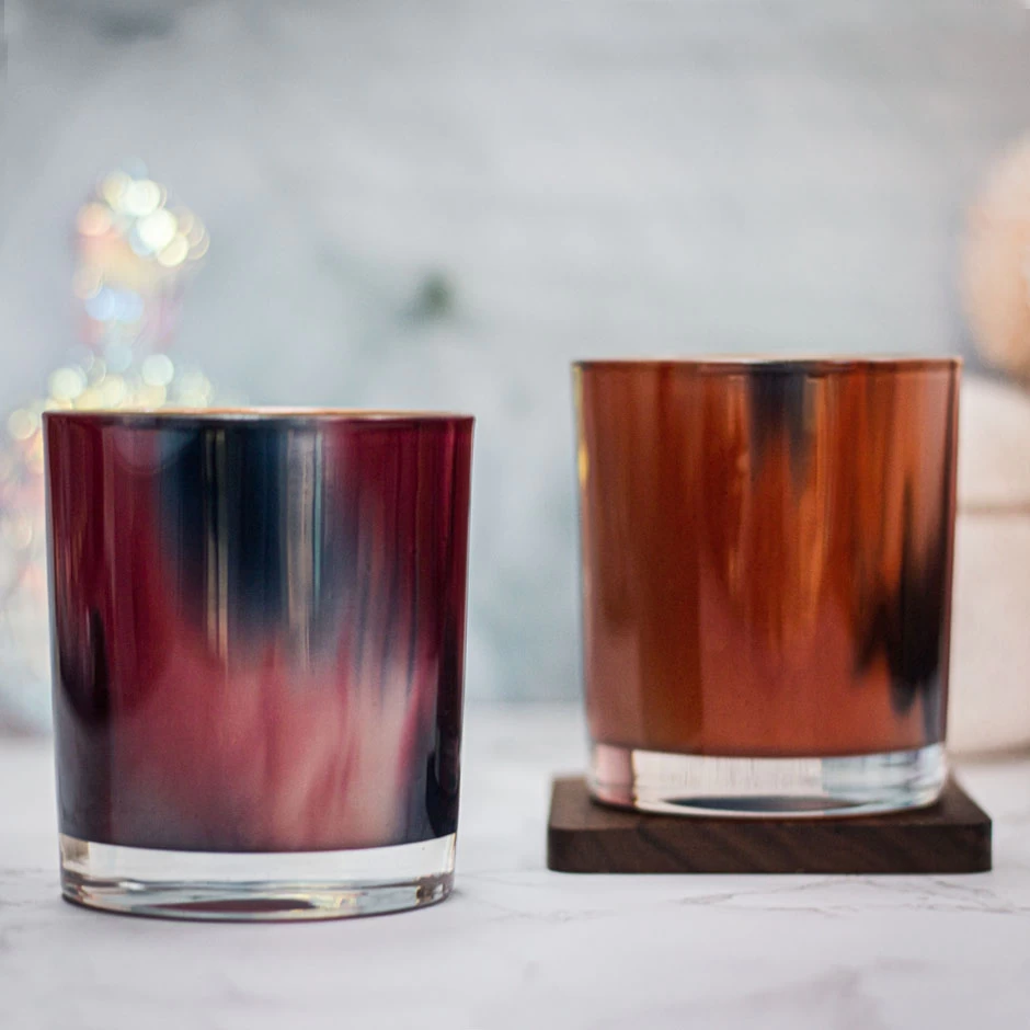 Fill 8oz Colored Glass Candle Containers