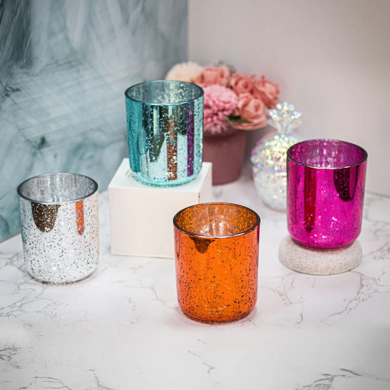 Silver Mercury Glass Candled Holder For Weddings