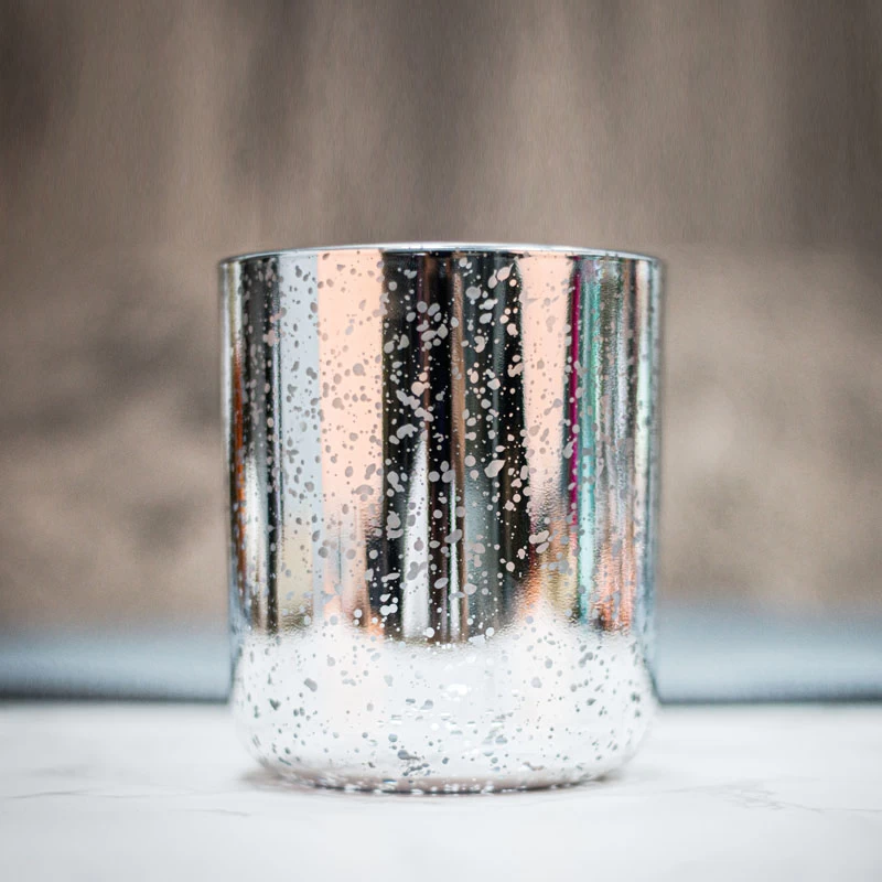 Silver Mercury Glass Candled Holder For Weddings