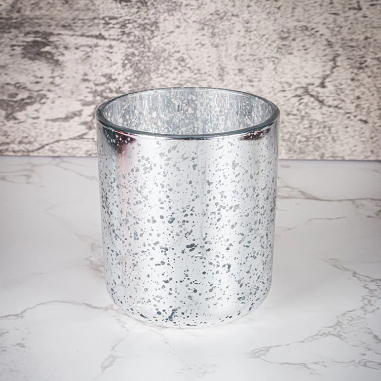 Silver Mercury Glass Candled Holder For Weddings