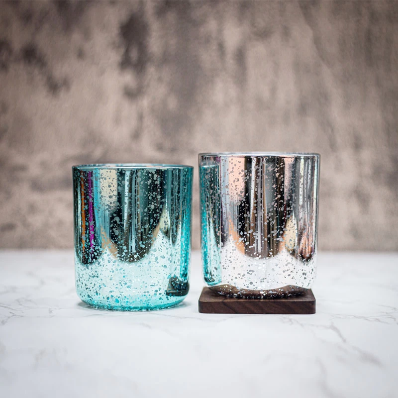 Silver Mercury Glass Candled Holder For Weddings