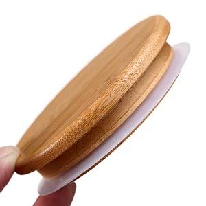bamboo lid for borosilicate storage jar