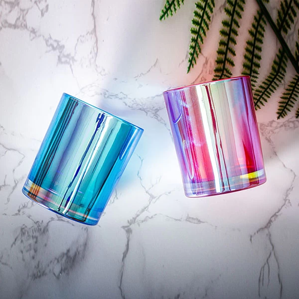 Wholesale Iridescent Candle Jars Blue 8oz