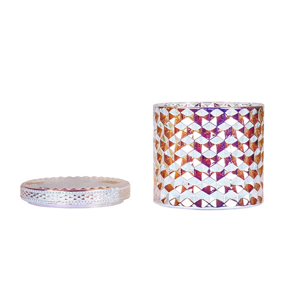 iridescent candle holder jar