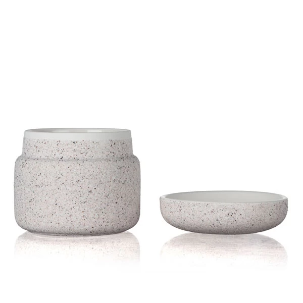11oz Home Decoration Ceramic Candle Holder With Lid