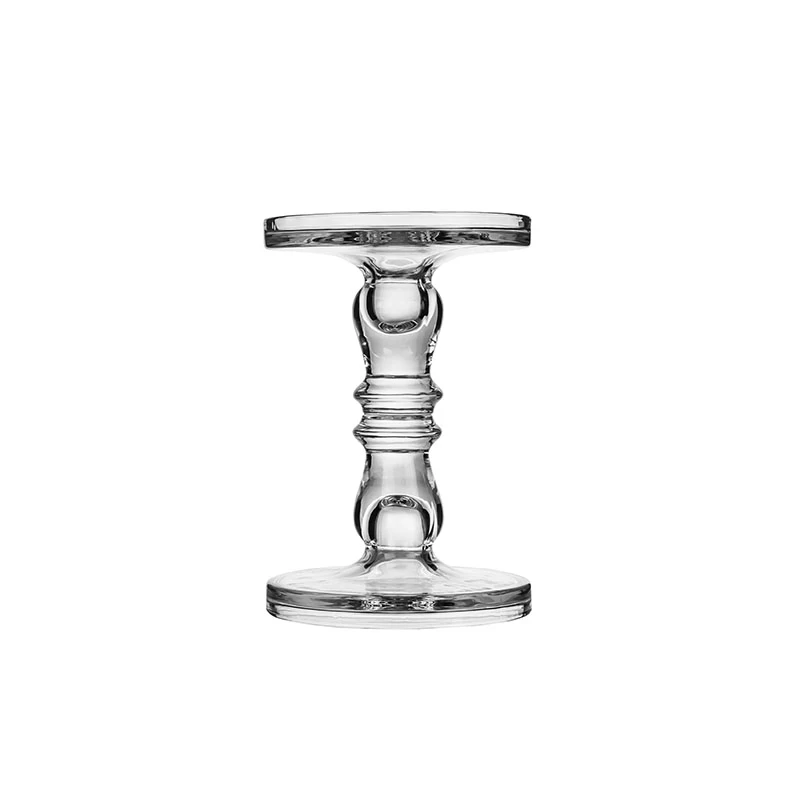 Handmade Glass Pillar, Taper, Candlestick Candle Holder D 5.11