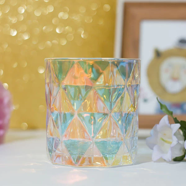 Iridescent tea light holder top