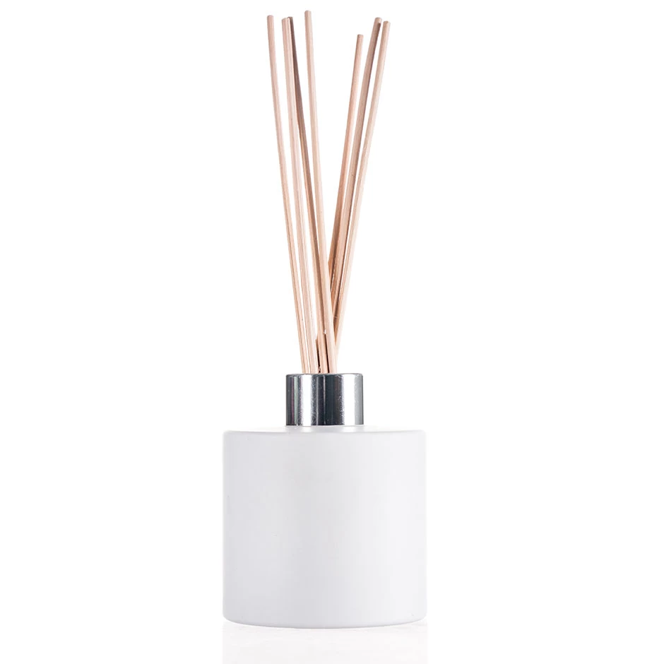 Round White Reed Diffuser Glass Bottle 6oz
