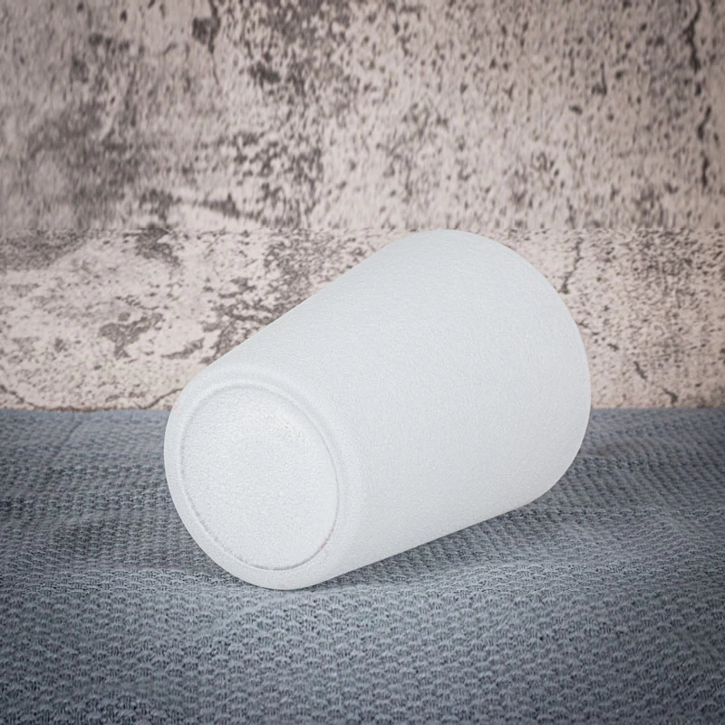 Portacandele in vetro bianco conico per decorazioni per la casa