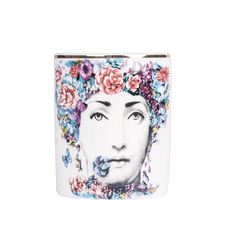 Ceramic Candle Holder Blossom Lady 9oz