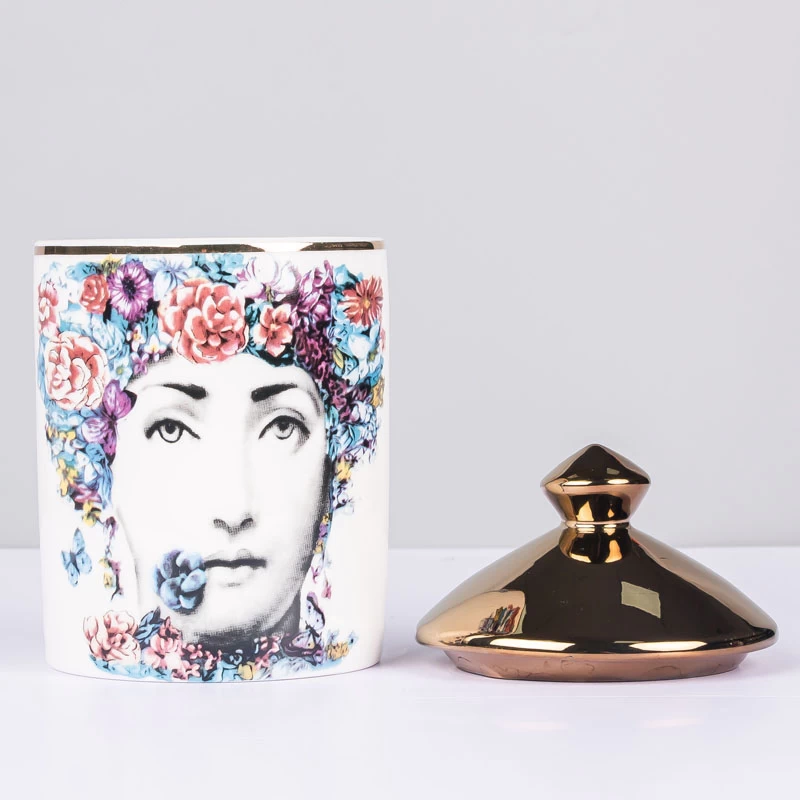 Ceramic Candle Holder Blossom Lady 9oz