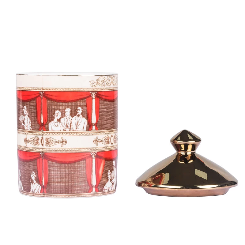 Empty Scented Candle Jar Ceramic Holder 9oz For Wholesale