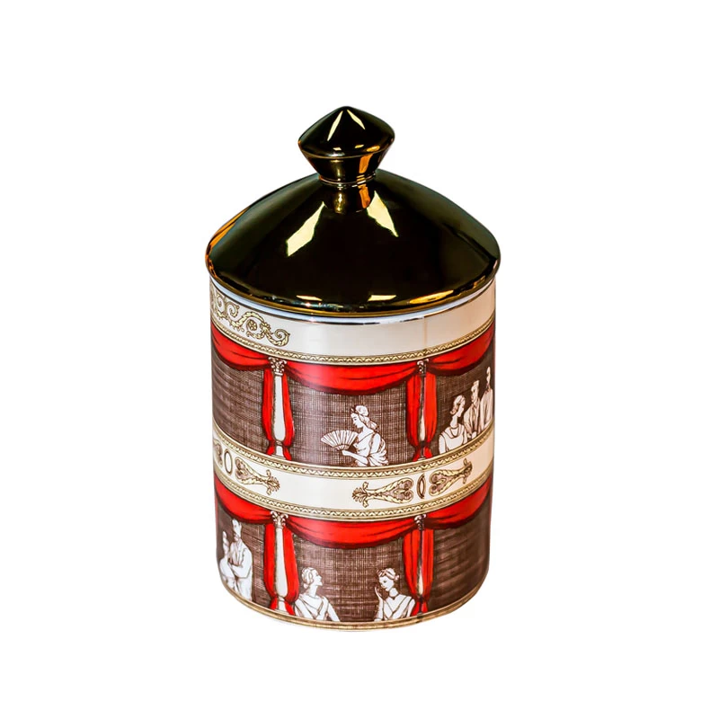 Empty Scented Candle Jar Ceramic Holder 9oz For Wholesale