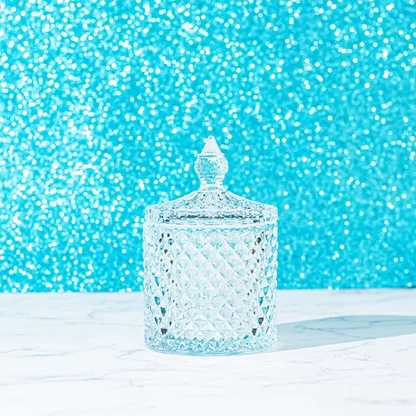 china geo cut glass candle jar manufacturer