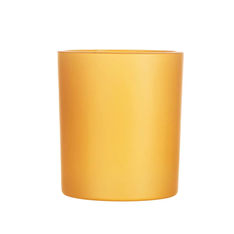 Gelb gefärbtes Votivkerzenglas aus Glas für Sonnenblumendüfte