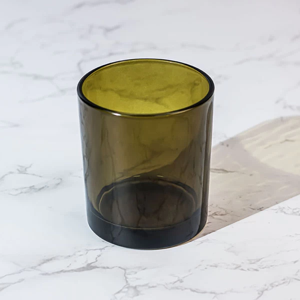china olive green candle glass jar manufacturer
