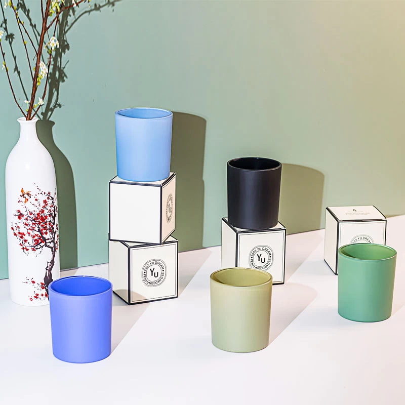 Gelb gefärbtes Votivkerzenglas aus Glas für Sonnenblumendüfte