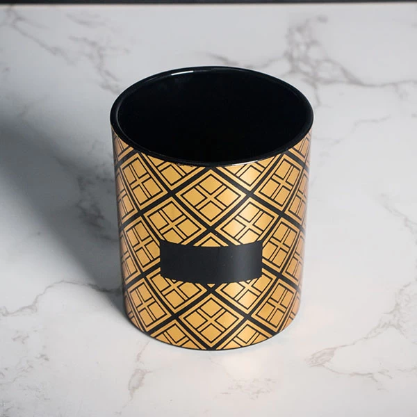 china gold foiling candle jar supplier