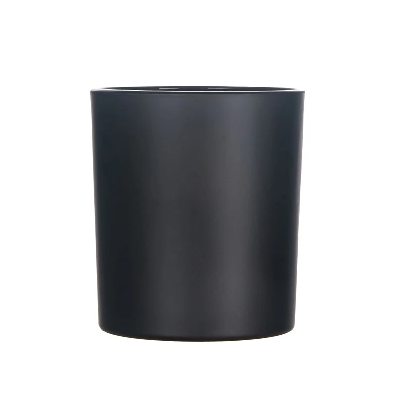 Matte Black Glass Candle Holder 8oz for Scented Candles