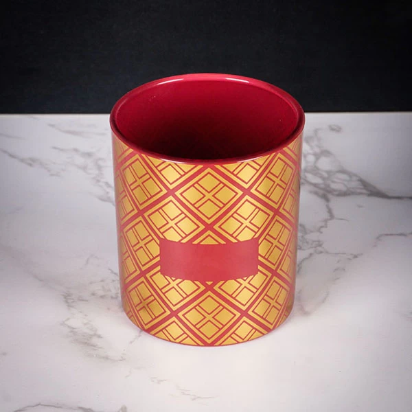 china gold foiling candle jar factory
