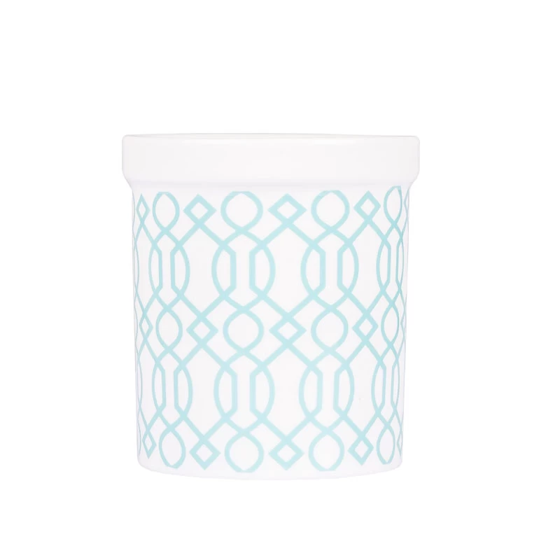 8oz Ceramic Candle Jar with Lid Spring Series Green