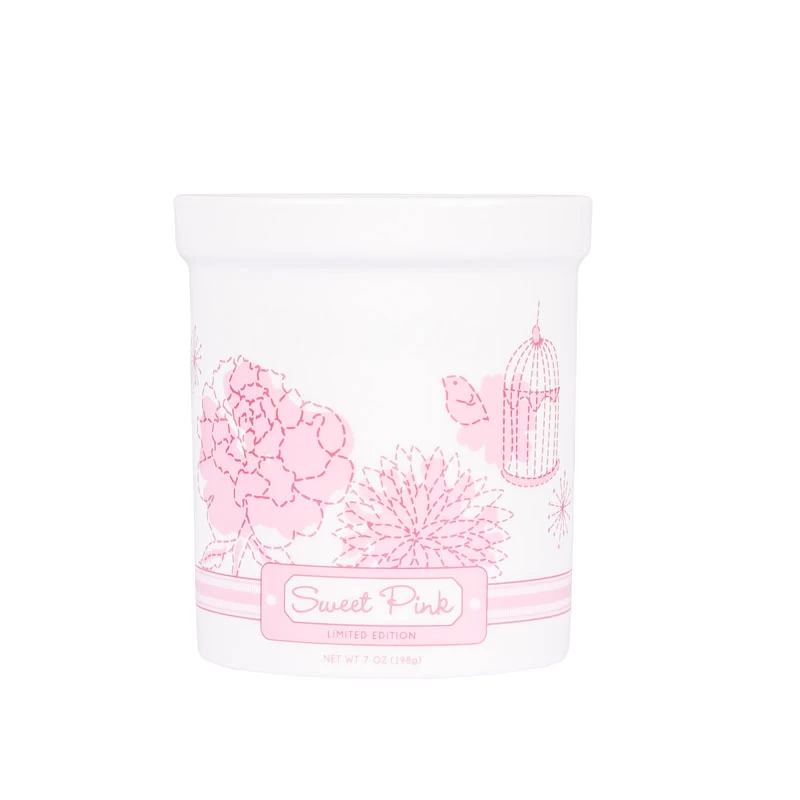 8oz Ceramic Votive Candle Holder with Lid Spring Series Pink