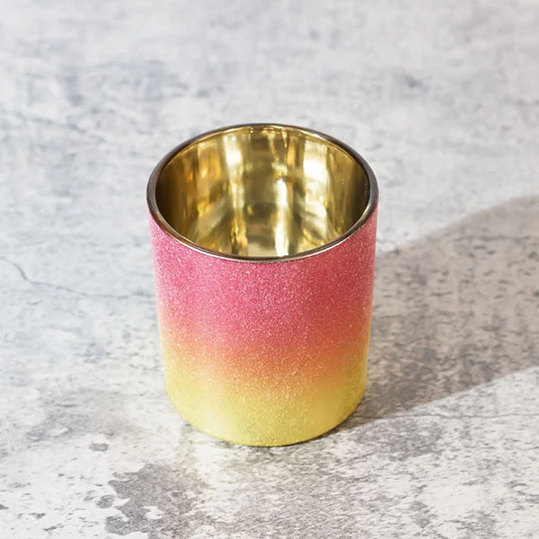 ombre spray candle glass