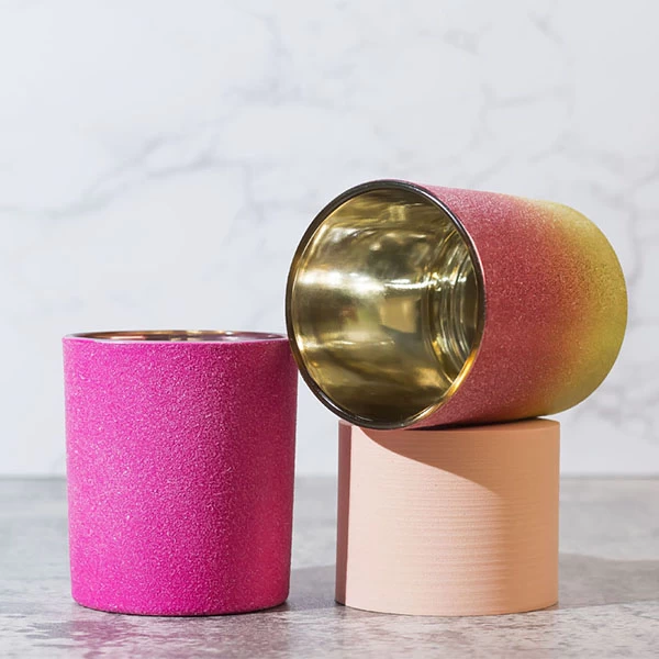 pink candle jar