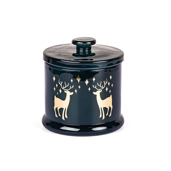 bulk glass container with lid