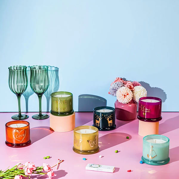 China glass container with lid supplier