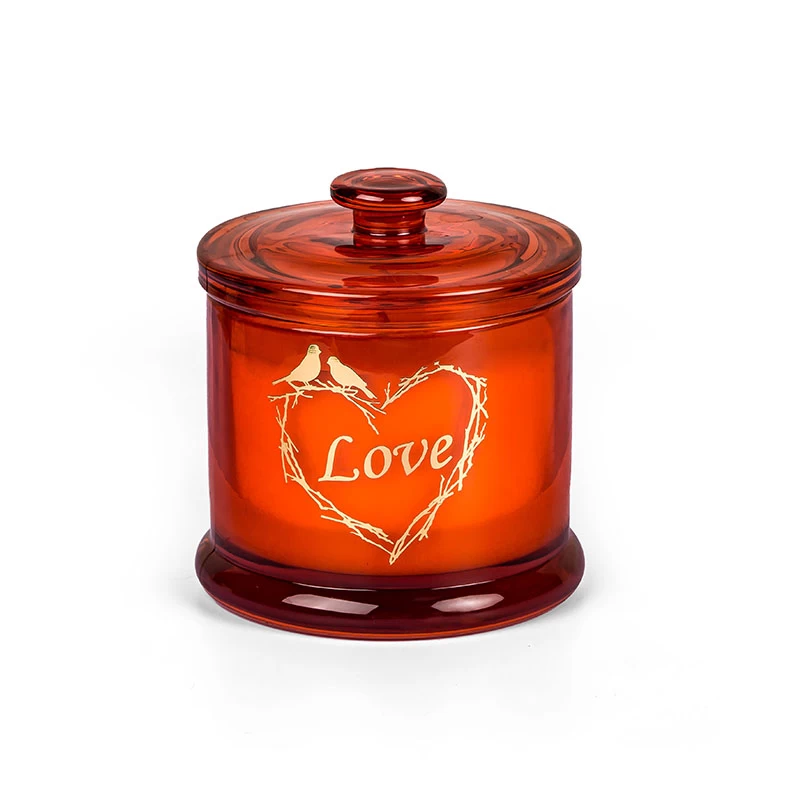 Bulk Wholesale Love Candle Container Glass Jar With Lid 9oz