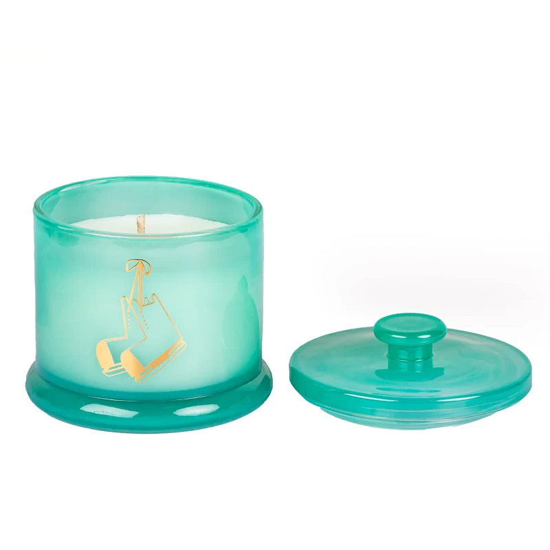 Wholesale Empty Glass Candle Container With Lid